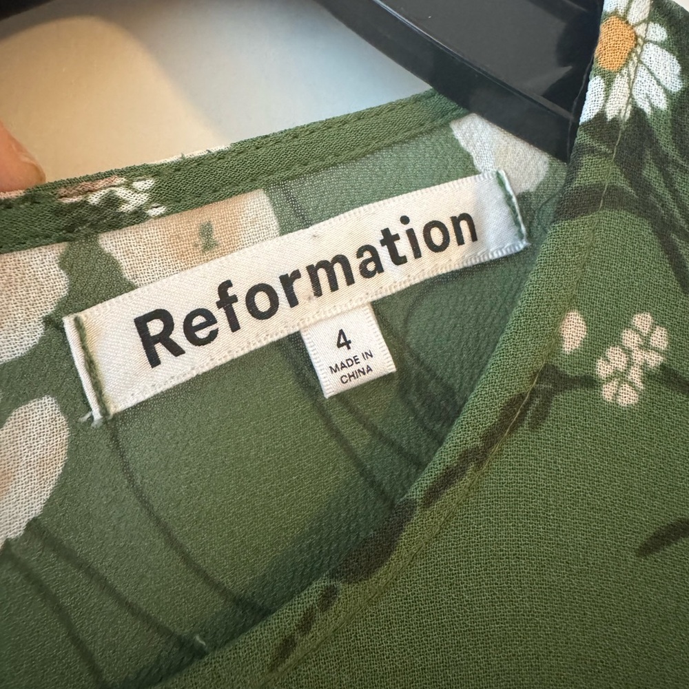 Reformation Carolina Floral Green Midi Dress - Picture 5 of 5